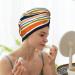Hair Towel Wrap - Quick Drying Towel Turban with Button | Colorful Pastel Stripes - Perfect for Fast Hair Drying - Buy Online on GoSupps.com