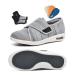 Women's Wide Width Elderly Shoes reathable Adjustable Air Cushion Diabetic Edema Shoes Easy Close Orthopedic Slippers Fattening and WideningRespect for The Aged Day 10 Light Gray
