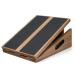 Professional Slant Board Calf Stretcher: Adjustable Incline Stretch Squat Wedge, Posture Board Wooden Physical Therapy Equipment, Non Slip Achilles Stretcher with Extra Side Handle - Brown
