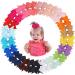 40Pieces Baby Girls Hair Clips ZTMY 2" Grosgrain Ribbon Hair Bows Mini Hair Barrettes Alligator Clips Hair Accessories for Baby Girls Toddlers Kids-20 Colors