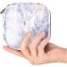 Gray Bright Light Marble Stone Pattern Women's Napkin Storage Bag - Portable Period Pocket for Women & Teens Menstrual Cup Holder Breastfeeding Insert - Buy Online on GoSupps.com
