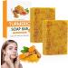 2 Pi ces Savon claircissant Au Curcuma Naturel Au Curcuma Savon Naturel pour Corps et le Visage Hydrater et Unifier le Teint