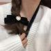 Wendalern Velvet Bow Hair Clips Black Satin Ribbon Bow Clip Bow Pearl Ponytail Holder Clip Headpieces Long Tail Hair Bow Headwear Hair Accessories for Women and Girls Gifts - Buy Online on GoSupps.com
