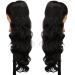 Buy Pferdeschwanz Black Ponytail Extension - 60cm & 65cm Wavy Afro Hair Clip-Ins | Natural Black Curly Hair Extensions for E-Commerce Shipping Worldwide - Buy Online on GoSupps.com