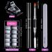 Melliex 100 Pieces Dual Nail Forms Set - Professional Nail Extension Kit with Dual-Ended Brush Nail Tips Clips & File for UV Acrylic Nails - Buy Online on GoSupps.com