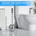 IXO Toilet Brush and Holder 2 Pack - 304 Stainless Steel, Extended Comfortable Handle, Durable Bowl Brush for Bathroom - Silver - Buy Online on GoSupps.com