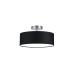 Lightling modern ceiling lamp in nickel matt fabric screen black 2 x E14 max. 40W 30 cm height: 16 cm ceiling light round (30 cm) black