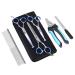 TOPGOOSE Dog Grooming Scissors Set, Safety Round Tip Grooming Tools 6 Pieces Kit for Pet Dogs Cats Full Body - Professional Curved, Thinning, Straight Scissors, Comb, Nail Clipper and Nail File 6 Scissors Set