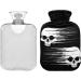 NAANLE Retro Skull Hot Water Bottle - Transparent Hand & Foot Heating Bag for Pain Relief | 1L Heat & Cold Therapy - Buy Online on GoSupps.com