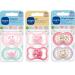 MAM Day & Night Silicone Pacifiers - 16+ Months - Girl Mix - Set of 6 with Sterilized Transport Boxes - International Shipping Available - Buy Online on GoSupps.com