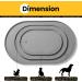 Conlun Dog Bowl Pad - BPA-Free Silicone Feed Mat with 1.2cm High Edges for Cats & Dogs | Gray 60x40cm - Buy Online on GoSupps.com