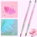 Saviland Acrylic Nail Brush Set - 2pcs Professional Round Nail Art Brushes for Acrylic Application with Liquid Glitter Handle - Size 8 & 12 - Buy Online on GoSupps.com