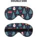 Blue Christmas Snowman Print Unisex Sleep Eye Mask | Soft Comfort Eye Shade for Travel Yoga & Shift Work - Buy Online on GoSupps.com