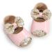 RVROVIC Baby Girl Princess Sparkly Moccasins | Soft Sole Prewalker Shoes 0-6 Months - Pink - Buy Online on GoSupps.com