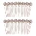 8-Flower Hairpin Combs Crystal Rhinestone Bridal Hair Pins Hair Clips Women Wedding Headpiece for Bride Bridesmaids