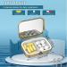 Retro Green Floral Pill Box with Mirror - 2PC Travel Pill Organizer for Vitamins & Supplements - Small Bronze Design for Wallet or Bag - Buy Online on GoSupps.com