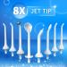 Cordless Water Flosser with 8 Jet Tips | Rechargeable Oral Irrigator | 3 Modes | IPX7 Waterproof | Portable 270ml Tank | Fast Charge | Blue - Buy Online on GoSupps.com