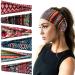 6 Pack Boho Headbands Stretchy Non Slip Hair Bands Bohemia Printed Elastic Sweat for Sport Yoga Running