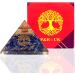 Tree of Life Lapis Lazuli Orgonite Pyramid - Handmade Crystal for Positive Energy and Balance in Home or Office Decor - Buy Online on GoSupps.com