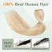 Benehair Clip in Human Hair Extensions Natural Real Hair Clip in 20Inches 50g Hair Extensions Clip In One Piece 5 Clips Human Hair Extension with Clip for Women Blonde Mixed Bleach Blonde #18P613 - Buy Online on GoSupps.com