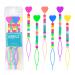 Hoyols Quick Hair Beader for Loading Beads Braid Stringer Hair Beading Tools Kit Ponytail Maker Styling Magic Topsy Hair Tail for Kids Girls 6pcs Colorful