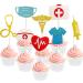 Nurse Cupcake Toppers Glitter 24 PCS Nursing School Graduation Grad Picks Medical Rn Nurse Party Cake Decorations Supplies - Buy Online on GoSupps.com
