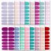 Flofia nail ticker Self -adhesive 16 sheet full cover nail film nail sticker for gelnail nail art sticker foil nail art stickers decay pictures manicure b