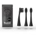 BURST Toothbrush Heads - Genuine BURST Electric Toothbrush Replacement Heads for BURST Sonic Toothbrush  Charcoal Soft Bristles for Deep Clean, Stain & Plaque Removal - 3-Pack, Black
