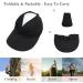 Mukeyo Women's Wide Brim Sun Visor Hat for UV Protection - Packable Ponytail Beach Cap in Black - Buy Online on GoSupps.com