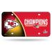 Rico Industries NFL LIV Metal License Plate Tag Super Bowl Champion LIV - Kansas City Chiefs 6 x 11.5-" Team Color