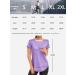 Abrooical Women's Short Sleeve Workout Shirt - Crewneck Sports Yoga Running Tee - Large Purple - Buy Online on GoSupps.com