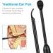JIANYI Ear Pick Earwax Removal Kit - 6 Piece Set with Storage Box and Cleaning Brush - Black Medium - Buy Online on GoSupps.com