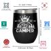 Coolertaste King Of The Camper Wine Tumbler - 12oz Happy Camper Gift for Campers Outdoors - RV Hiking Camping Coffee Mug - Buy Online on GoSupps.com