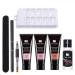 3 colors gel nail extension nail gel set gel nail extension gel quick extension building acrylic nail gel for technician starter diy salon kit unit size # 02
