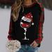 Womens Christmas Sweatshirt Snowman Penguin Print Raglan Pullover - Wine M - Buy Online on GoSupps.com