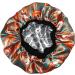 Silk Satin Bonnet for Men - Double Sided Nightcap for Curly Hair, Dreads, Braids - Miami Orange & Blue/White Paisley - Unisex Sleep Cap - Buy Online on GoSupps.com