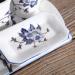 Soap Dispenser Blue Floral Pattern 6-Piece Ceramic Soap Dispenser Set with Tray Kitchen Bathroom Hotel Accessories for Bathroom Kitchen Home Bathroom Countertop Soap Dispensers - Buy Online on GoSupps.com