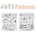 KADS Nail Stamping Plate Set - French Summer Flower Flamingo Rose Design with Stamper and Scraper - Buy Online on GoSupps.com