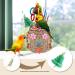 YIXUND Seagrass Foraging Basket Bird Toy with Colorful Crinkly Paper and Wooden Blocks - Ideal for Small & Medium Parrots - DIY Honeycomb Tree Design - Buy Online on GoSupps.com
