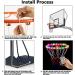 Raipoment LED Basketball Hoop Lights - Remote Control, Waterproof, 17 Colors, 7 Lighting Modes - Perfect for Night Outdoor Play, Ideal Easter Gift for Kids - Buy Online on GoSupps.com