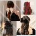 Andelaisi Vintage Silk Bow Hair Clips - Pink Chiffon Barrettes for Women and Girls - Buy Online on GoSupps.com