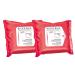 Bioderma Sensibio H2O Duo - Biodegradables Wipes - Cleansing and Make-Up Removing - Skin Soothing - for Sensitive Skin - 2x25 Wipes 50 Count