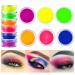Neon Pigment Eyeshadow Powder - 6 UV Glow Colors for Bold Makeup | FindinBeauty Christmas Face & Body Art - Buy Online on GoSupps.com