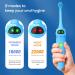 Elifloss Kids Electric Toothbrush - 2 Modes, Memory, 2 Min Timer, IPX7 Waterproof, Rechargeable, Fun&Easy Clean - Ages 3-12, Blue - Buy Online on GoSupps.com