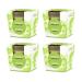 Pajoma fragrance candle 4 -Set lemongrass - in satin glass |4x 120g of wax weight burning time: 25 hours in a noble gift packaging |Premium quality lemongrass 4