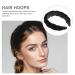 Braided Padded Headband for Women - Vintage Wide Black Hairband | International Shipping - Buy Online on GoSupps.com