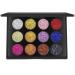 12 Colors Glitter Powder Makeup Palette Professional Long Lasting Shimmer Eyeshadow Palette Mineral Pressed Glitter
