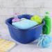 Saedy 18 Quart Deep Plastic Washing Basin Large Dish Basin Pan Square Dish Tub Blue - Buy Online on GoSupps.com