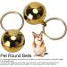 2Pcs Extra Loud Copper Bells for Pets - Jingle Bell Dog Collar Straps - Save Birds and Wildlife - Gold - Buy Online on GoSupps.com