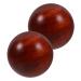 FOYTOKI 2pcs Wooden Ball Muscle Stretch Balls Fitness Ball Woodcraft Hand Exercise Ball 5*5cm As Shown